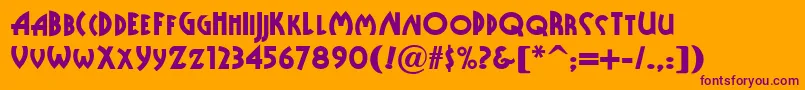 Public Font – Purple Fonts on Orange Background