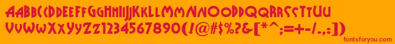 Public Font – Red Fonts on Orange Background