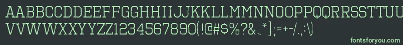 Czcionka OctinVintageFree – zielone czcionki na czarnym tle