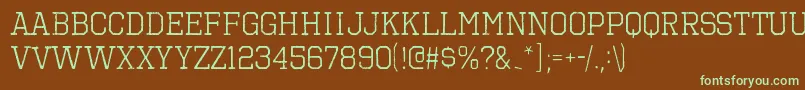 Шрифт OctinVintageFree – зелёные шрифты на коричневом фоне
