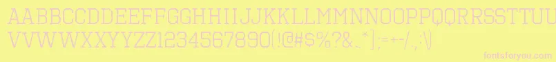 OctinVintageFree Font – Pink Fonts on Yellow Background