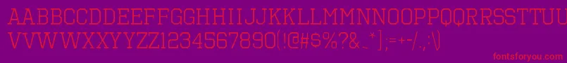 OctinVintageFree Font – Red Fonts on Purple Background