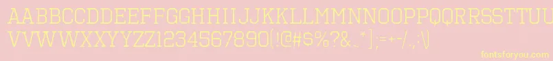 OctinVintageFree Font – Yellow Fonts on Pink Background