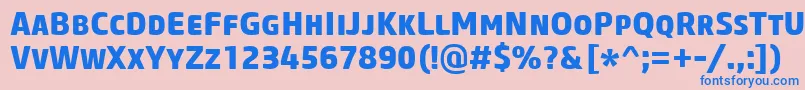 CoreSansMSc75Extrabold Font – Blue Fonts on Pink Background
