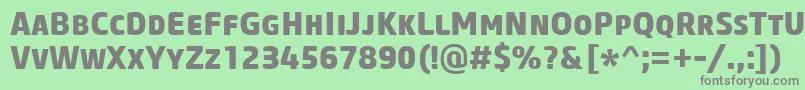 Шрифт CoreSansMSc75Extrabold – серые шрифты на зелёном фоне