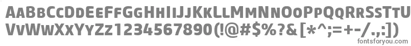 フォントCoreSansMSc75Extrabold – 白い背景に灰色の文字