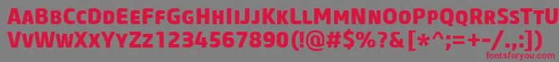 CoreSansMSc75Extrabold Font – Red Fonts on Gray Background