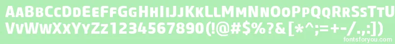フォントCoreSansMSc75Extrabold – 緑の背景に白い文字