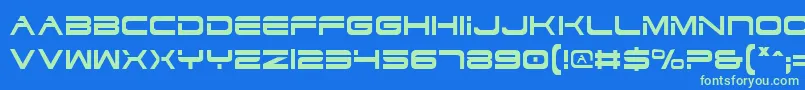 Шрифт DodgerCondensed – зелёные шрифты на синем фоне