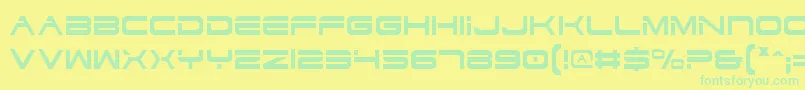 Шрифт DodgerCondensed – зелёные шрифты на жёлтом фоне