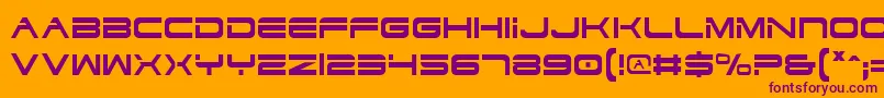 DodgerCondensed Font – Purple Fonts on Orange Background