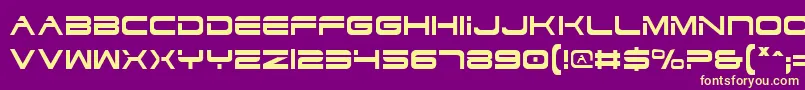 DodgerCondensed Font – Yellow Fonts on Purple Background