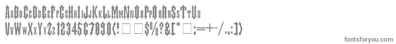 フォントJudasMedium – 白い背景に灰色の文字