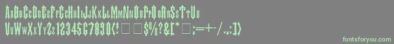 Шрифт JudasMedium – зелёные шрифты на сером фоне