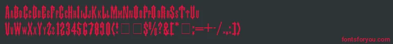 JudasMedium Font – Red Fonts on Black Background