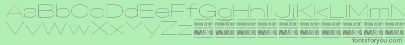 SpecifypersonalExexpthin Font – Gray Fonts on Green Background
