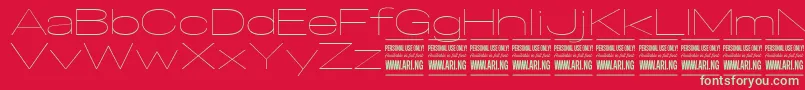 SpecifypersonalExexpthin Font – Green Fonts on Red Background