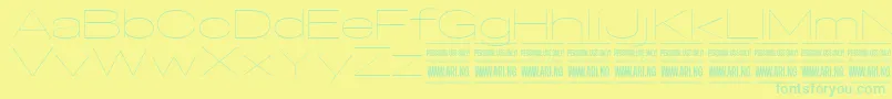 SpecifypersonalExexpthin Font – Green Fonts on Yellow Background