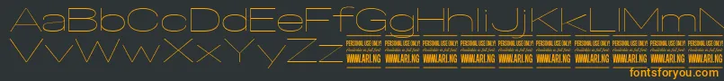 SpecifypersonalExexpthin Font – Orange Fonts on Black Background