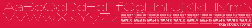 SpecifypersonalExexpthin Font – Pink Fonts on Red Background