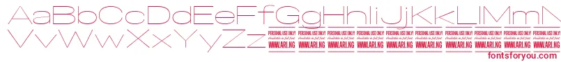 SpecifypersonalExexpthin Font – Red Fonts on White Background