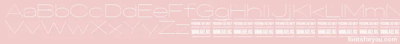 SpecifypersonalExexpthin Font – White Fonts on Pink Background