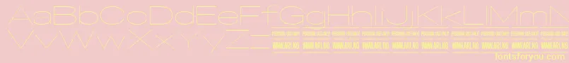 SpecifypersonalExexpthin Font – Yellow Fonts on Pink Background