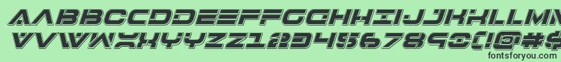フォント7thservicepunchital – 緑の背景に黒い文字