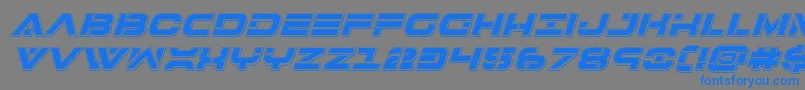 Police 7thservicepunchital – polices bleues sur fond gris