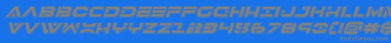 Шрифт 7thservicepunchital – серые шрифты на синем фоне