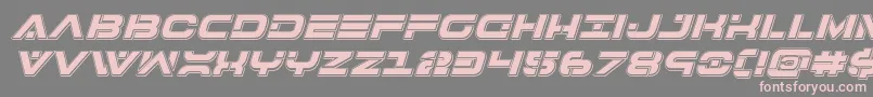フォント7thservicepunchital – 灰色の背景にピンクのフォント