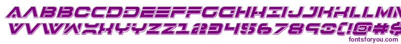 Czcionka 7thservicepunchital – fioletowe czcionki na białym tle