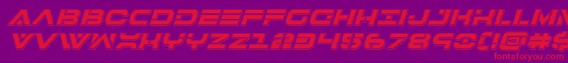 7thservicepunchital Font – Red Fonts on Purple Background