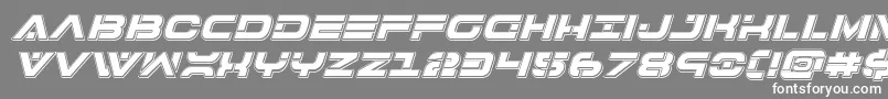 フォント7thservicepunchital – 灰色の背景に白い文字