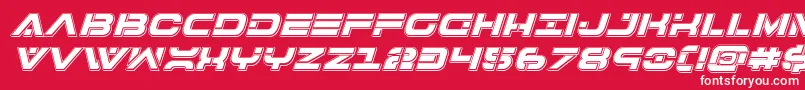 7thservicepunchital Font – White Fonts on Red Background