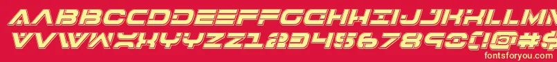 7thservicepunchital Font – Yellow Fonts on Red Background