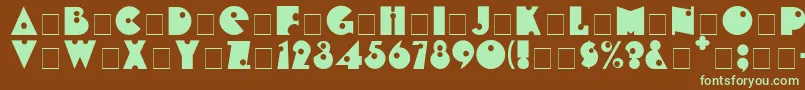 fuente CheapShotDisplayCapsSsi – Fuentes Verdes Sobre Fondo Marrón