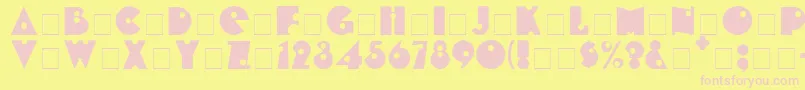 CheapShotDisplayCapsSsi Font – Pink Fonts on Yellow Background