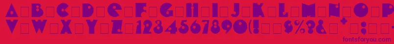 CheapShotDisplayCapsSsi Font – Purple Fonts on Red Background