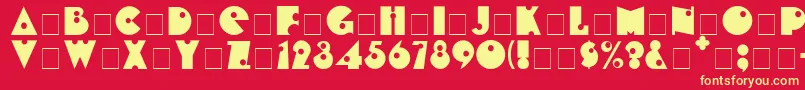 CheapShotDisplayCapsSsi Font – Yellow Fonts on Red Background