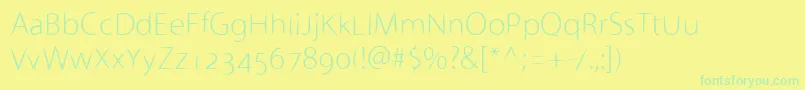 Stewartsans Font – Green Fonts on Yellow Background