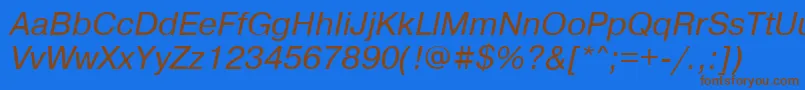 Saiba mais sobre a fonte PragmaticaisocttItalic Fonte PragmaticaisocttItalic – fontes marrons em um fundo azul
