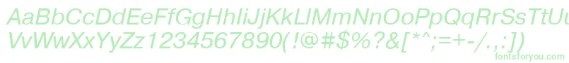 Police PragmaticaisocttItalic – polices vertes