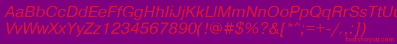 fuente PragmaticaisocttItalic – Fuentes Rojas Sobre Fondo Morado