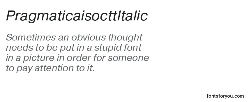 PragmaticaisocttItalic Font