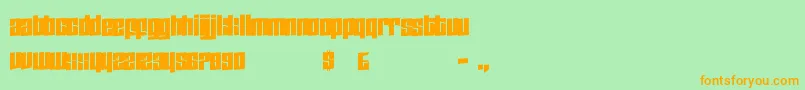 ZdykScorpio Font – Orange Fonts on Green Background