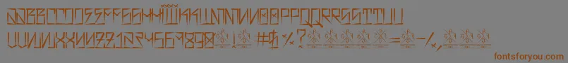 Шрифт BarrioRifaIi – коричневые шрифты на сером фоне