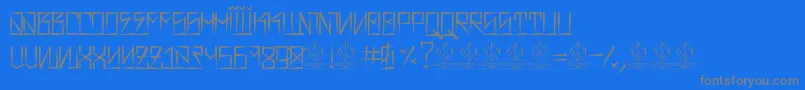 フォントBarrioRifaIi – 青い背景に灰色の文字