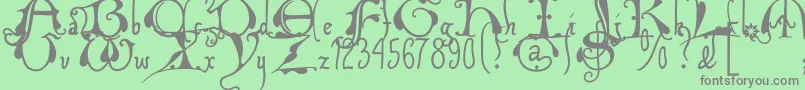 Xiparoslombard Font – Gray Fonts on Green Background
