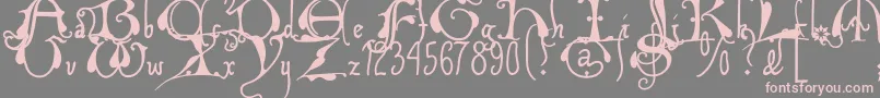 Xiparoslombard-fontti – vaaleanpunaiset fontit harmaalla taustalla